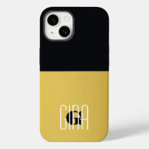 Monogram Zwart Goud & Girly Initiaal
