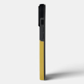 Monogram Zwart Goud & Girly Initiaal Case-Mate iPhone Case (Achterkant / Links)