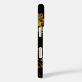 Monogram Zwart Goud Marmer Waterverf Alcoholinkt Case-Mate iPhone Case (Achterkant / Rechts)
