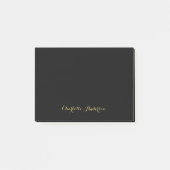 Monogram Zwart Goud Modern Minimalistisch Post-it® Notes (Voorkant)