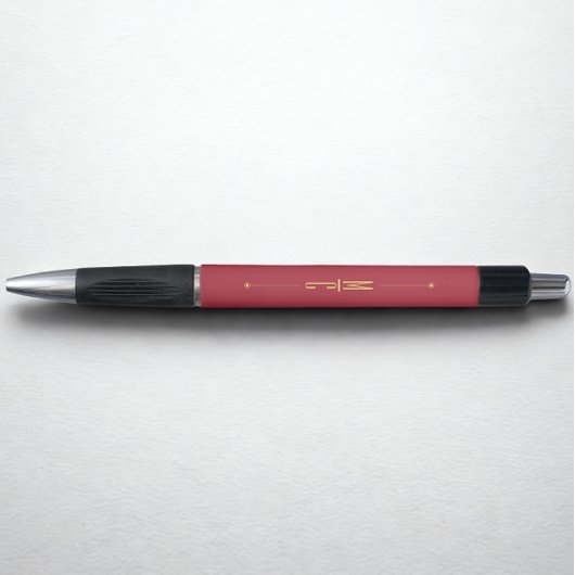 Monogram Zwart Goud | Moderne Minimalistische Eleg Pen