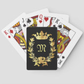 Monogram zwart goud pokerkaarten (Achterkant)