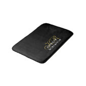 Monogram Zwart Goud Wit Minimalistisch Mannen Eleg Badmat (Gekanteld)