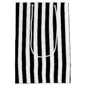 Monogram zwart, gouden en witte kunst Deco Wedding Medium Cadeauzakje (Achterkant)