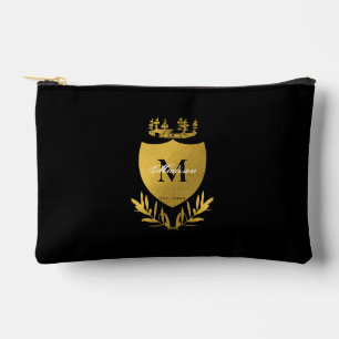 Monogram zwart-gouden koninklijk emblem etui