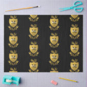 Monogram zwart-gouden koninklijk emblem tissuepapier (Craft)