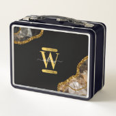 Monogram zwart-goudgrijs (Achterkant)