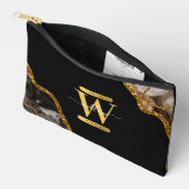 Monogram zwart-goudgrijs etui (Open)