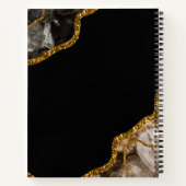 Monogram zwart-goudgrijs notitieboek (Achterkant)