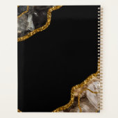 Monogram zwart-goudgrijs planner (Achterkant)