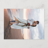 Monogram zwart-goudlef | Moderne fotobruiloft Uitnodiging Briefkaart (Achterkant)