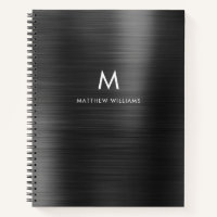 Monogram zwart grijs Faux metaal staal gestileerd