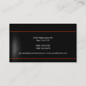 Monogram zwart grijs rood wit Visitekaartje (Achterkant)