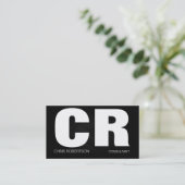 Monogram zwart grijs Visitekaartje (Staand voorkant)