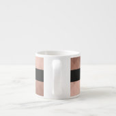 Monogram zwart hart chique roos goud geometrisch espresso kop (Achterkant)