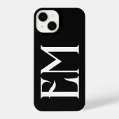 Monogram  zwart iPhone hoesje (Achterkant)