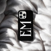 Monogram  zwart iPhone hoesje
