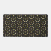 Monogram zwart karton Gold Foil Simple Modern Bureaumat (Voorkant)