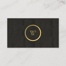 Monogram zwart karton Gold Foil Simple Modern Visitekaartje