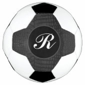 Monogram zwart krokodil lederen print voetbal (Voorkant)