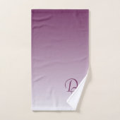 Monogram - zwart magenta ombre bad handdoek (Handdoek)