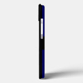 Monogram Zwart, Marineblauw, Witte Barcode Streep Case-Mate iPhone Case (Achterkant / Links)