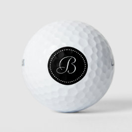 Monogram Zwart met Stippen Golfballen