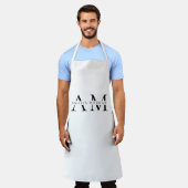 Monogram zwart minimaal schort (Gedragen)