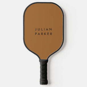 Monogram zwart minimalistisch bruin pickleball paddle