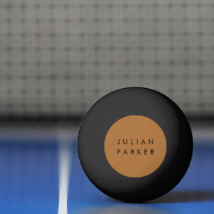 Monogram zwart minimalistisch bruin pingpongbal