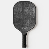 Monogram zwart ontwerp Pickleball Paddle (Achterkant)