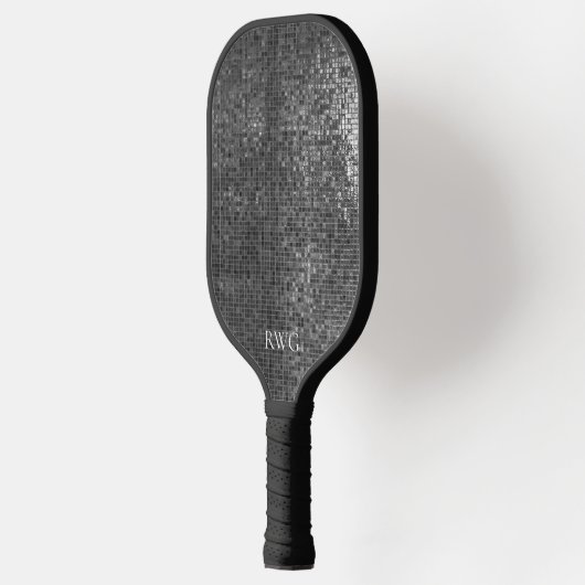 Monogram zwart ontwerp Pickleball Paddle (Links)