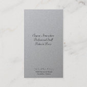 Monogram zwart op Salon Visitekaartje en zilver (Achterkant)