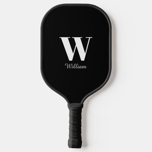 Monogram zwart pickleball paddle (Achterkant)