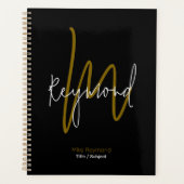 Monogram zwart planner (Voorkant)