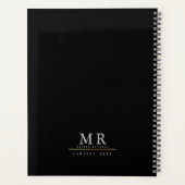 Monogram zwart planner (Achterkant)