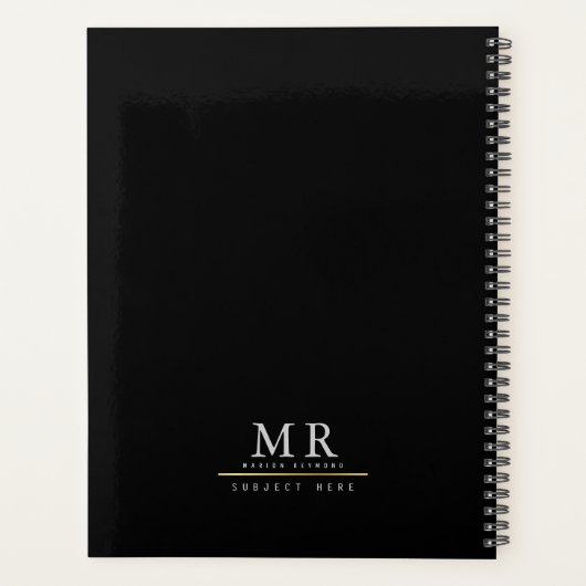 Monogram zwart planner (Achterkant)