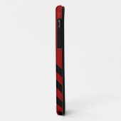 Monogram zwart/rood Chevron Case-Mate iPhone Case (Achterkant/links)