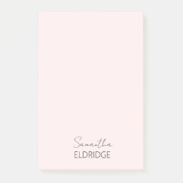 Monogram zwart roze minimalistisch modern bericht post-it® notes