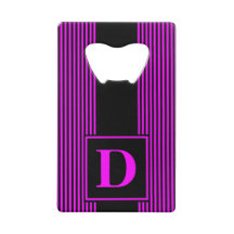 Monogram zwart/roze streep