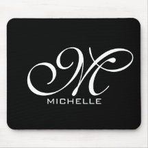 Monogram zwart script op maat