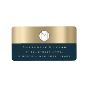 Monogram Zwart Sepia Goud Zwart Minimaal Navy RSVP Etiket