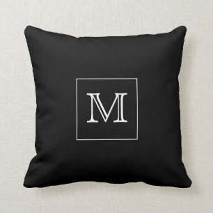 Monogram zwart Sierkussen