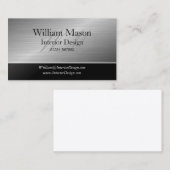 Monogram zwart-staal Visitekaartje (Voorkant / Achterkant)