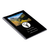 Monogram zwart Stag Silhouette Notitieboek (Rechterzijde)