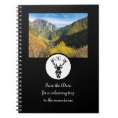 Monogram zwart Stag Silhouette Notitieboek (Voorkant)