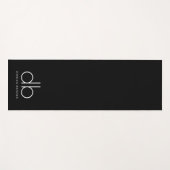 Monogram Zwart Stijlvolle Moderne Minimalistische  Yogamat (Voorkant (horizontaal))