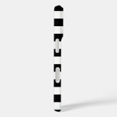 Monogram zwart Stripe & Roze Waterverf Initiaal Case-Mate iPhone Case (Achterkant / Rechts)