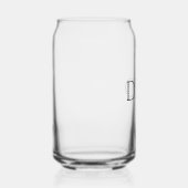 Monogram Zwart Vader Typografie Blikvorm Glas (Rechts)