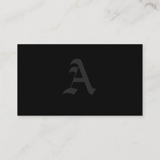 Monogram zwart visitekaartje (Achterkant)